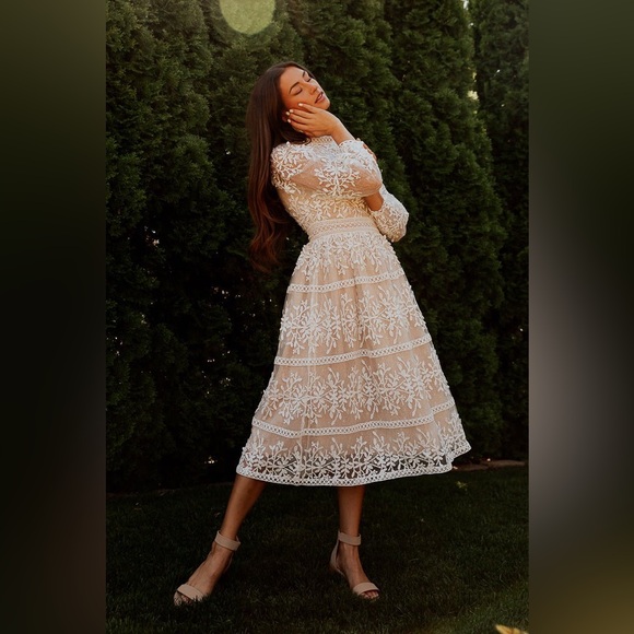 Ivy City Co., Sicily dress with champagne color lining, size S - Picture 13 of 15